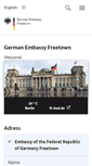 Mobile Screenshot of freetown.diplo.de