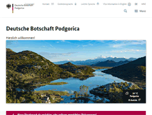 Tablet Screenshot of podgorica.diplo.de